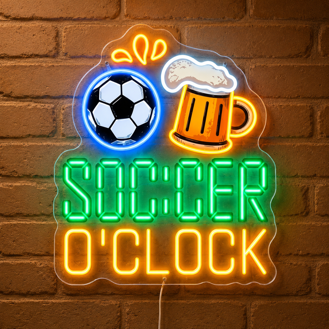 Soccer Ball Practice Room LED Neon Sign main product image