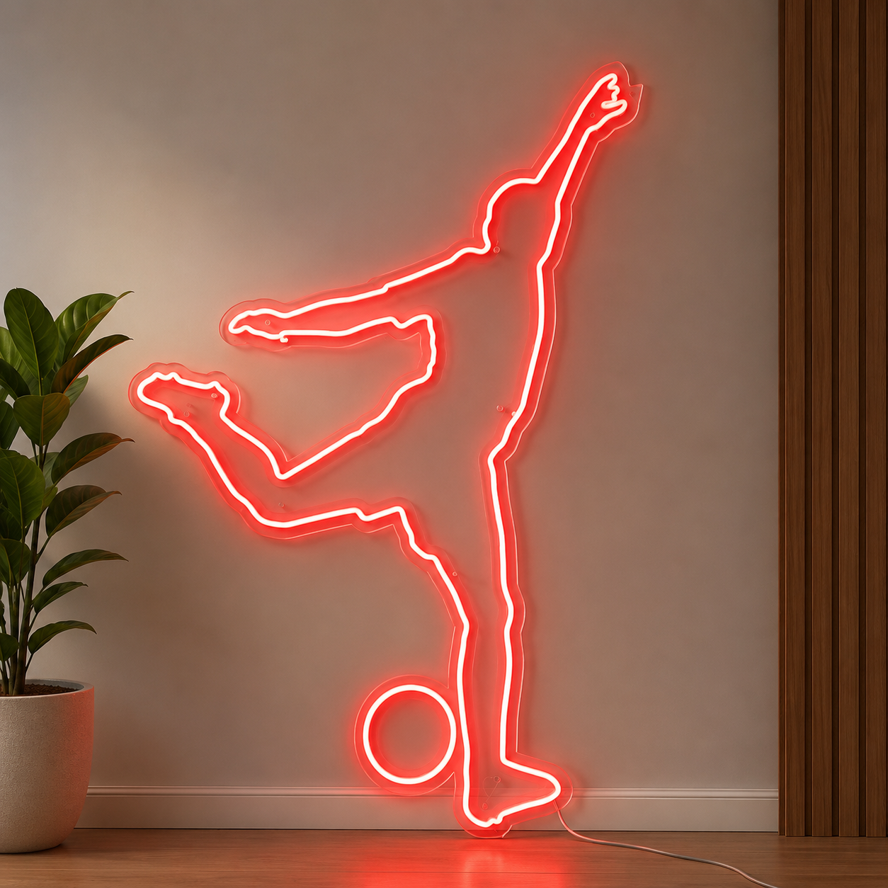 Soccer Ball Wall Art LED Neon Sign main product image