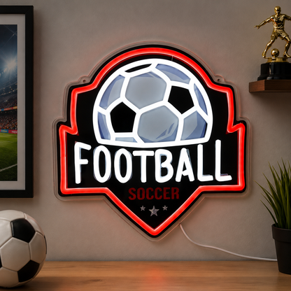 Soccer Bedroom Wall Art LED Neon Sign main product image