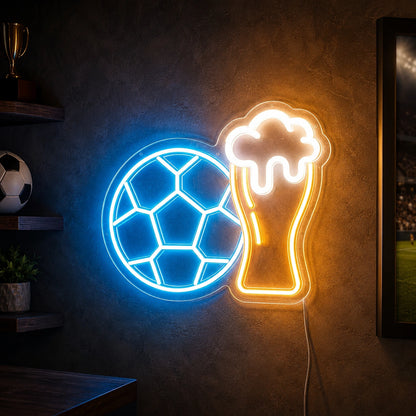 Soccer Beer Bar Neon Sign LED Neon Sign high-converting product image