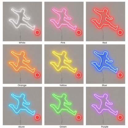 Soccer Cleats Bedroom Wall LED Neon Sign color grid