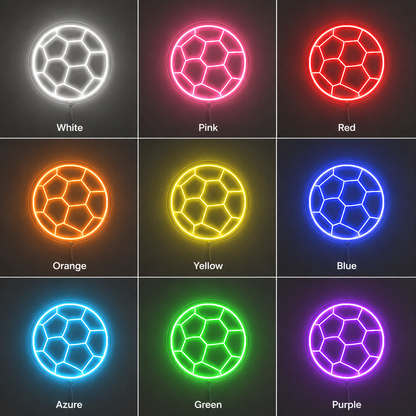 Soccer Cleats Sports Room LED Neon Sign color grid