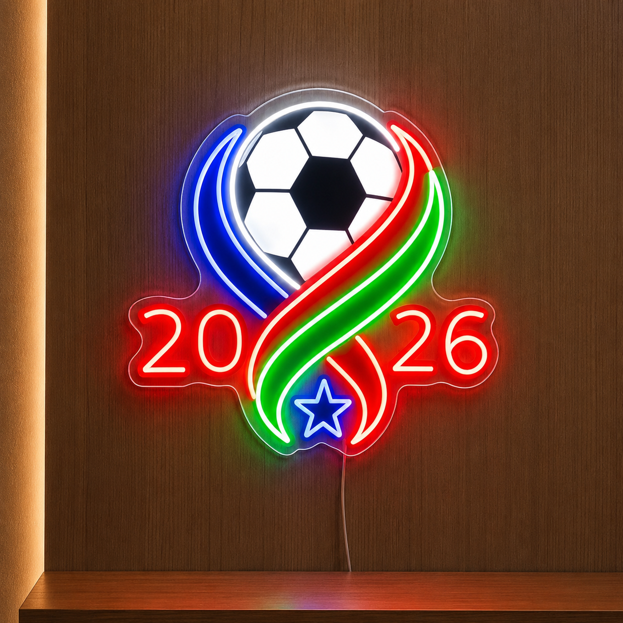 Soccer Coach Team Room LED Neon Sign main product image