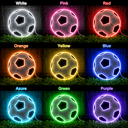 Soccer Coach Trophy Wall LED Neon Sign color grid