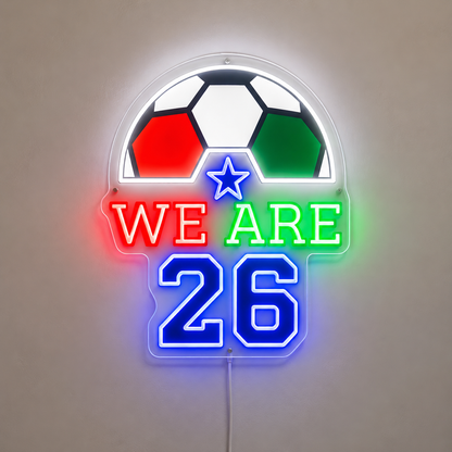 Soccer Fan Room Kids Room LED Neon Sign main product image