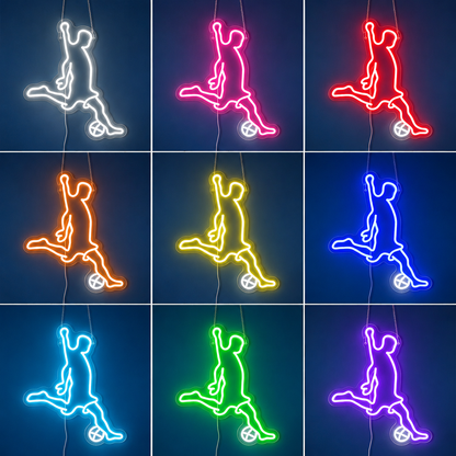 Soccer Jersey Goal Wall LED Neon Sign color grid