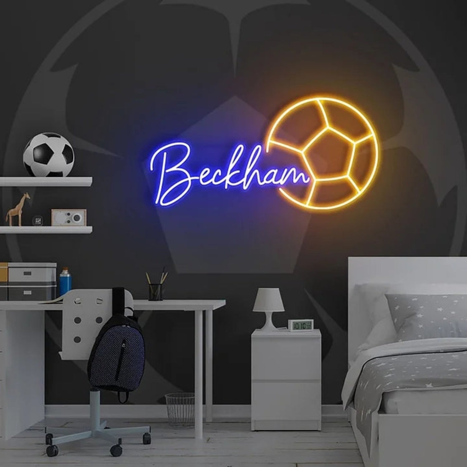 Soccer Led Neon Sign With Your Kids Name | Shineneon