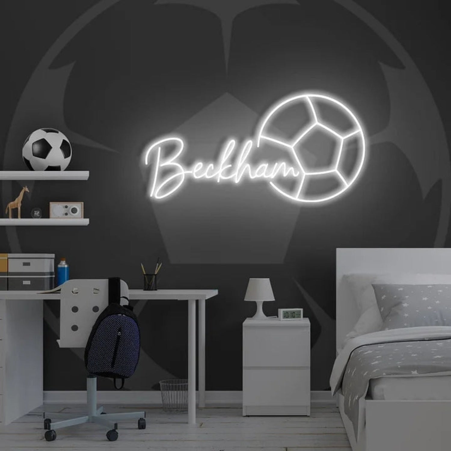 Soccer Led Neon Sign With Your Kids Name | Shineneon