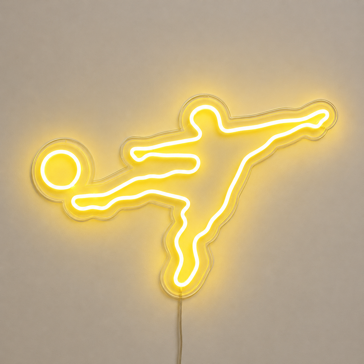 Soccer Player Silhouette Wall Decor LED Neon Sign main product image