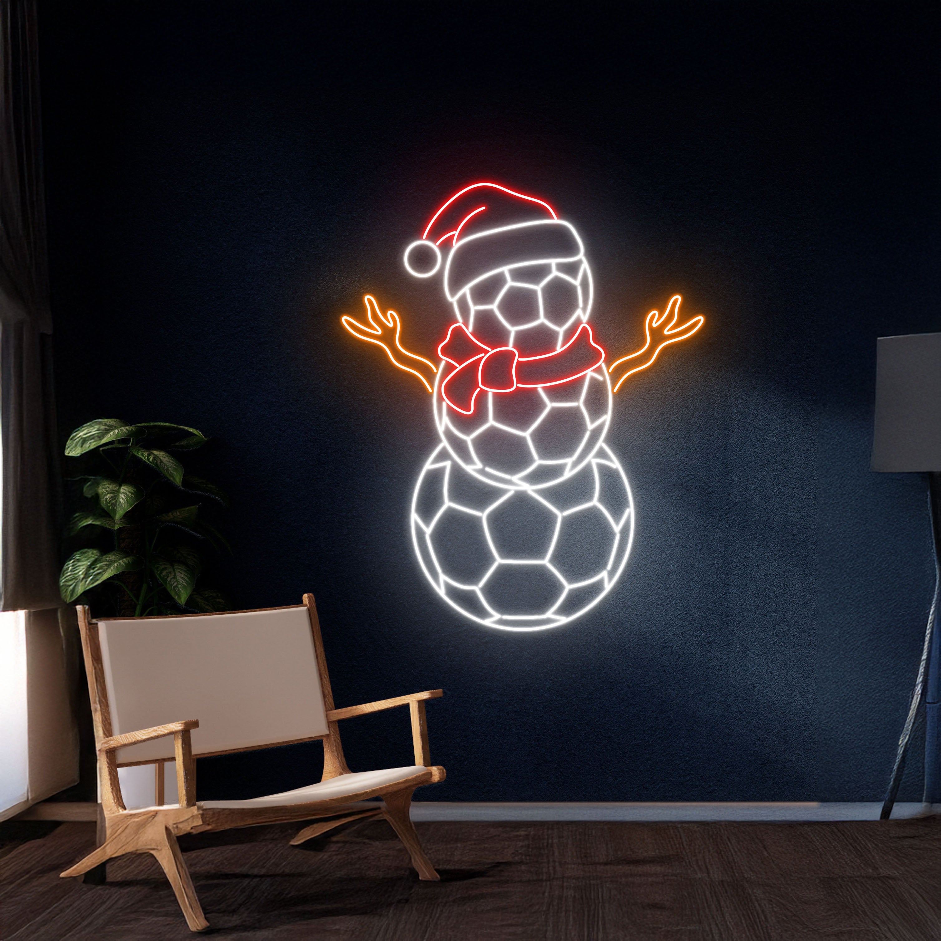 Soccer Snowman Neon Sign | Shineneon