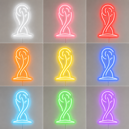 Soccer Trophy Home Decor LED Neon Sign color grid