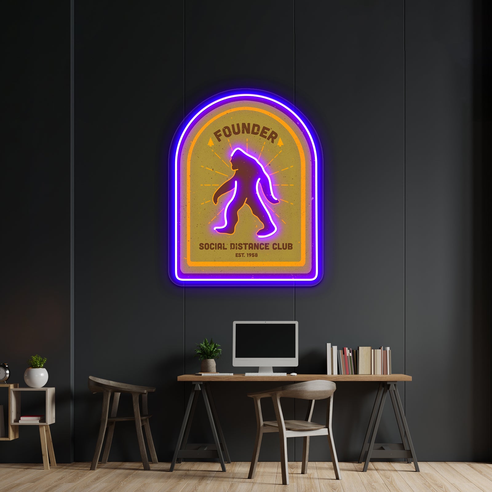Social Distance Club Founder For Bar Wall Decor Artwork Neon Wall Signs | Shineneon