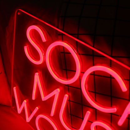 Socks On Music Up World Off Red Neon Sign For Relaxation | Shineneon