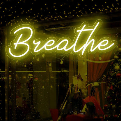 Soft Glow Light Blue Breathe Led Neon Sign Yoga Meditation Decor | Shineneon
