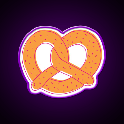Soft Pretzel Snack Food Led Neon Sign Rgb Color - Shineneon