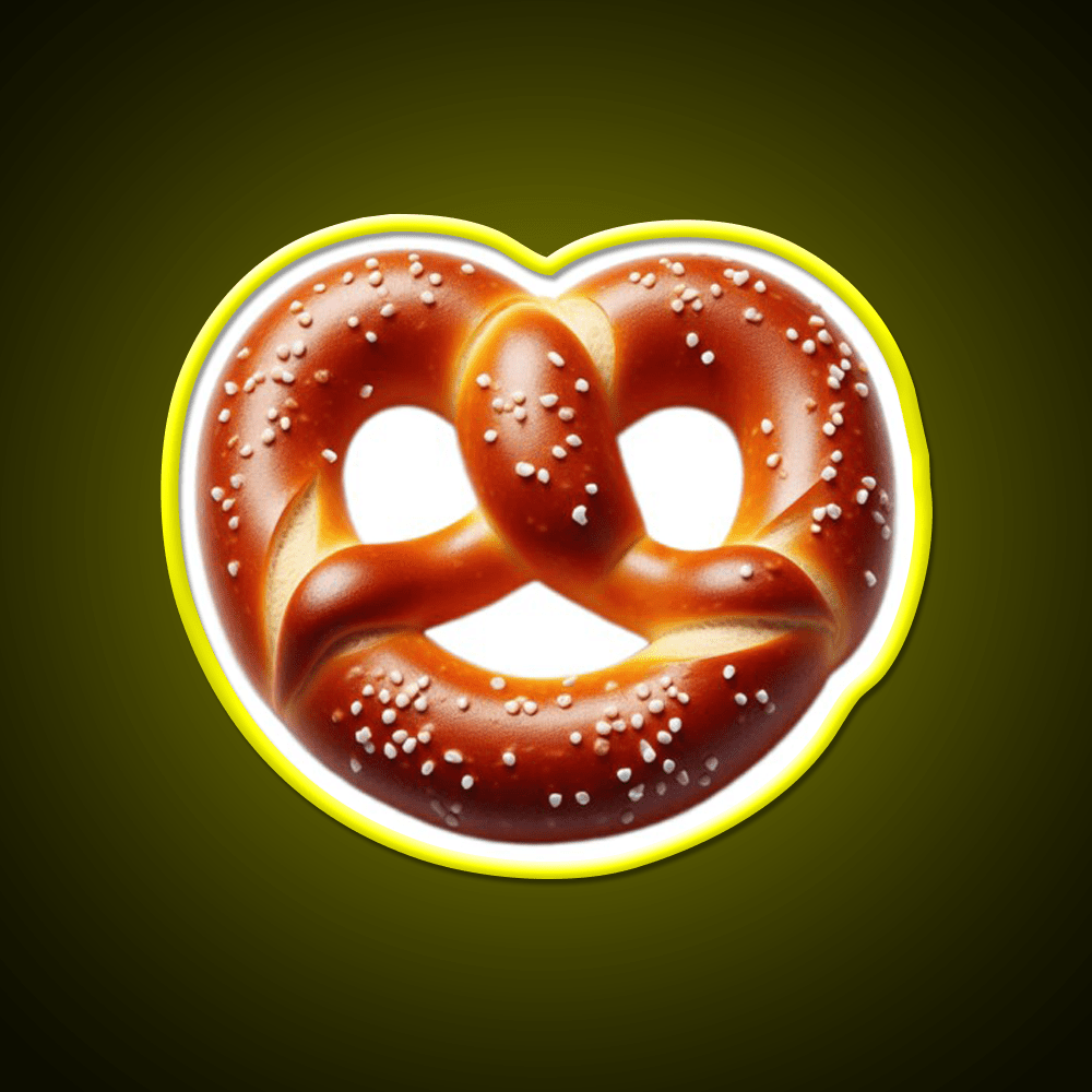 Soft Salted Pretzel Photo Realistic Snack Food Led Neon Sign Rgb Color - Shineneon