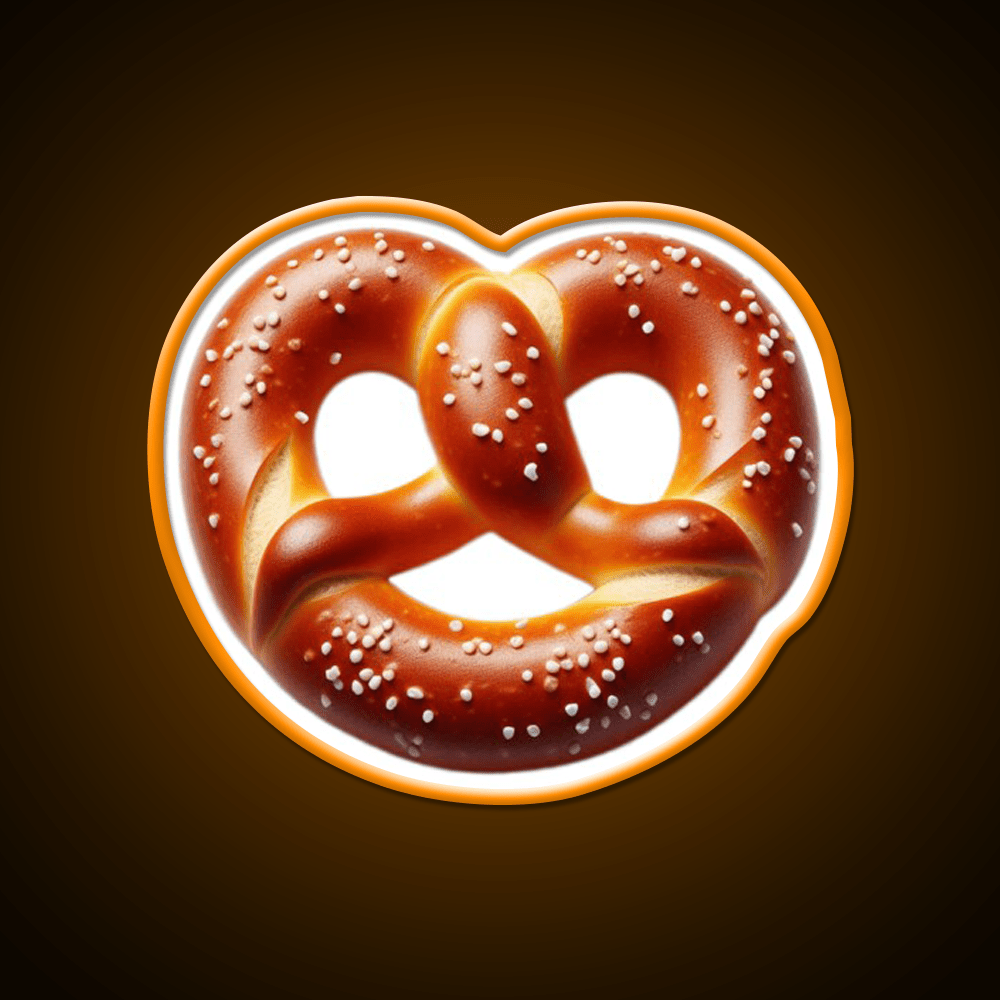 Soft Salted Pretzel Photo Realistic Snack Food Led Neon Sign Rgb Color - Shineneon