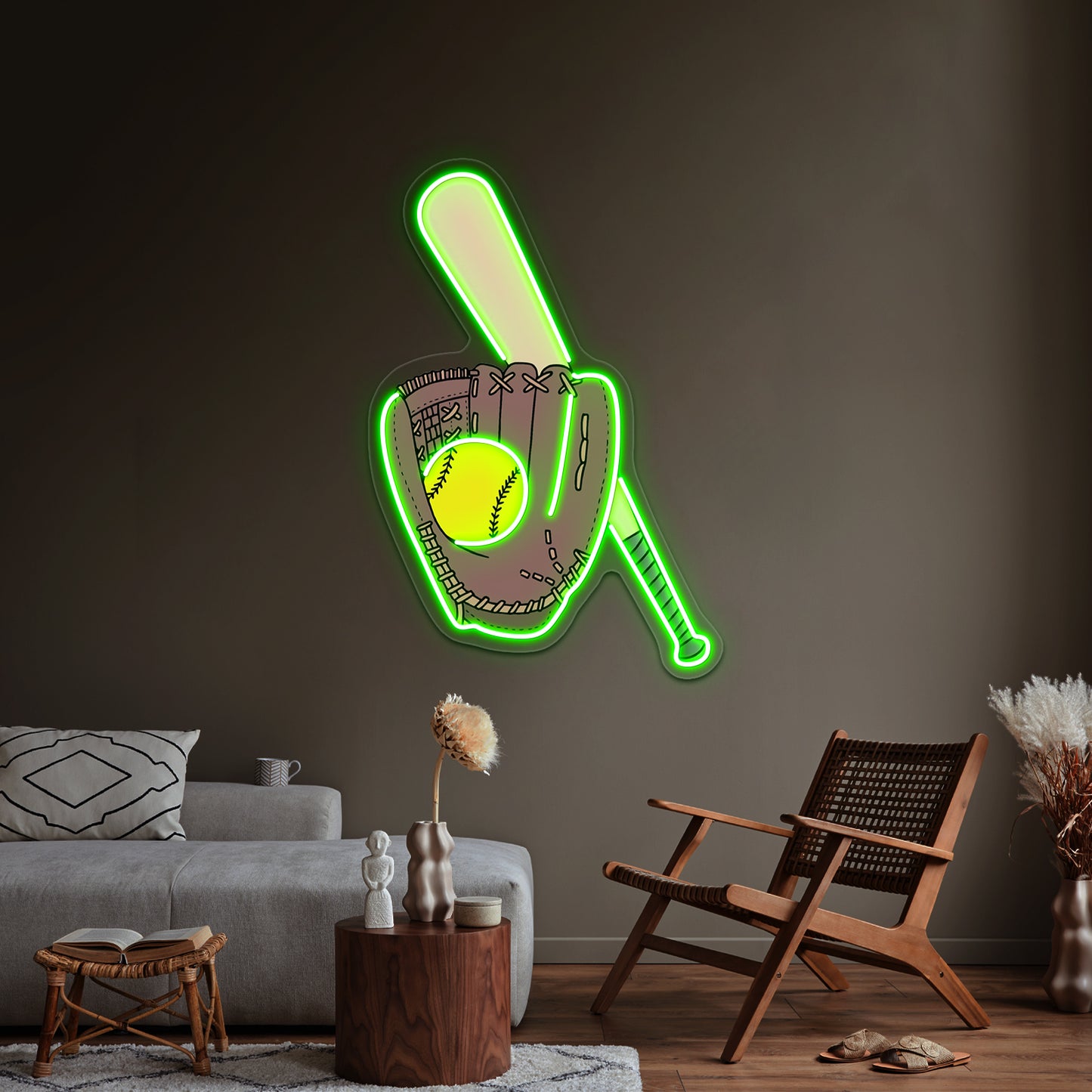 Softball Artwork Inexpensive Custom Neon Signs