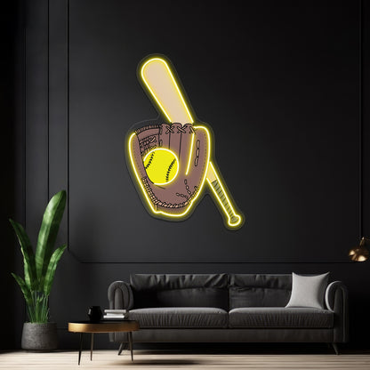 Softball Artwork Inexpensive Custom Neon Signs