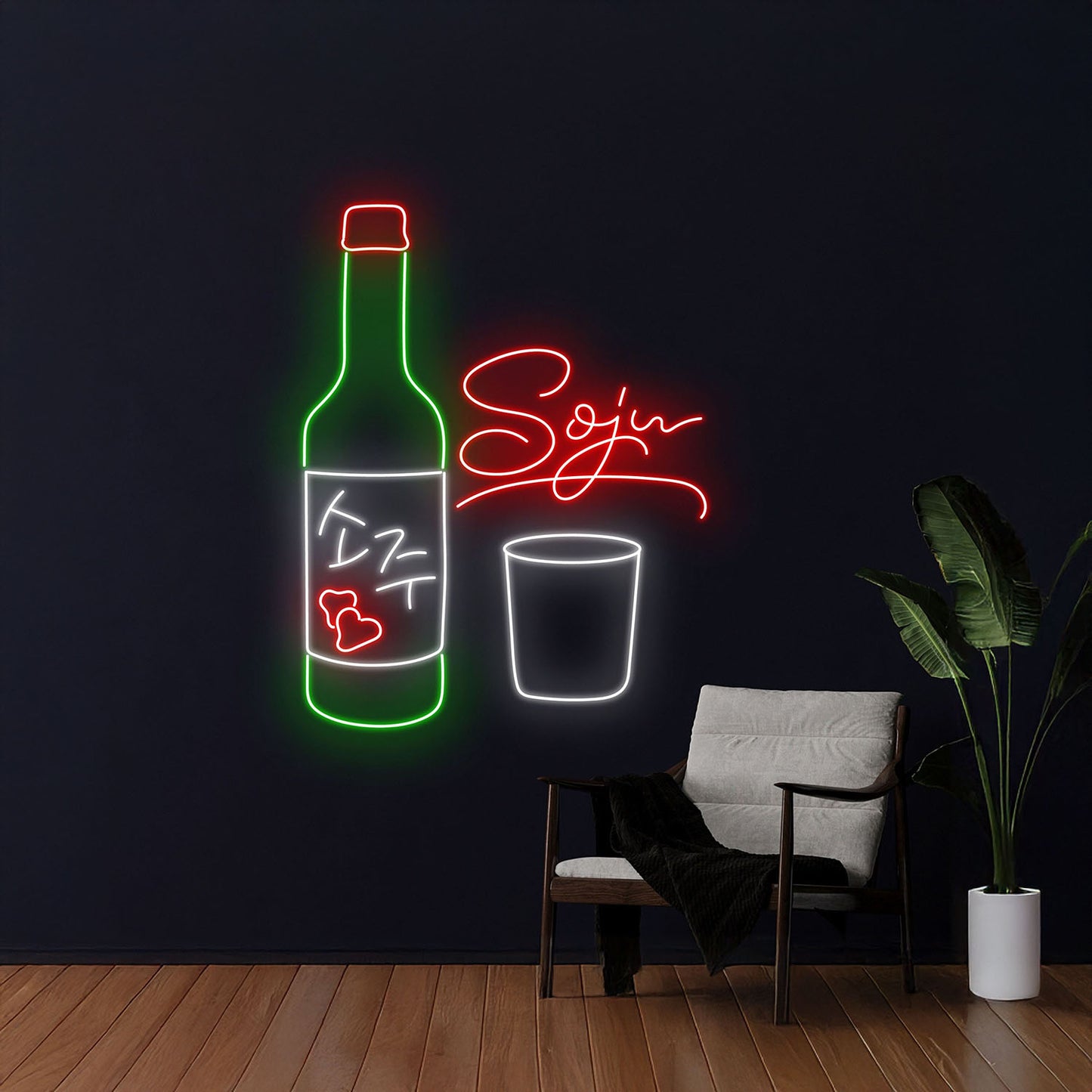 Soju Led Neon Light Korea Bar Wall Decor Wine Pub Club Neon Light