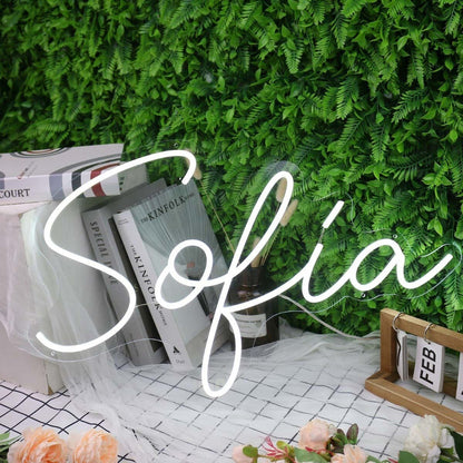 Sokia White Name Led Neon Sign - Shineneon