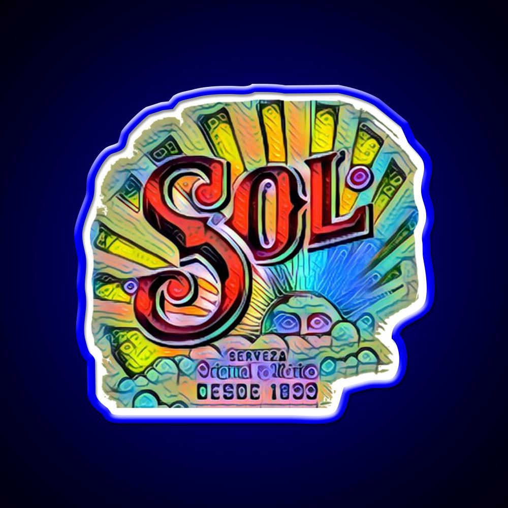 Sol Cerveza Beer Bar Decor Led Neon Sign Wall Art Rgb Color - LED neon sign view 5
