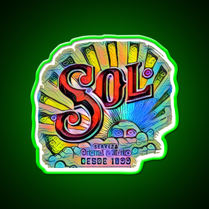 Sol Cerveza Beer Bar Decor Led Neon Sign Wall Art Rgb Color - LED neon sign view 8