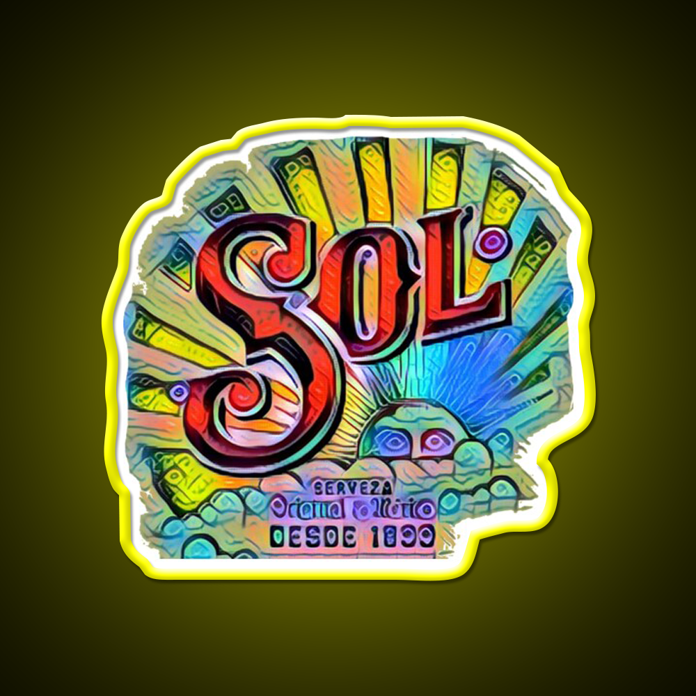 Sol Cerveza Beer Bar Decor Led Neon Sign Wall Art Rgb Color - LED neon sign view 7