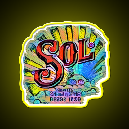 Sol Cerveza Beer Bar Decor Led Neon Sign Wall Art Rgb Color - LED neon sign view 7