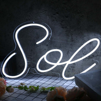 Sol White Led Neon Sign - Shineneon