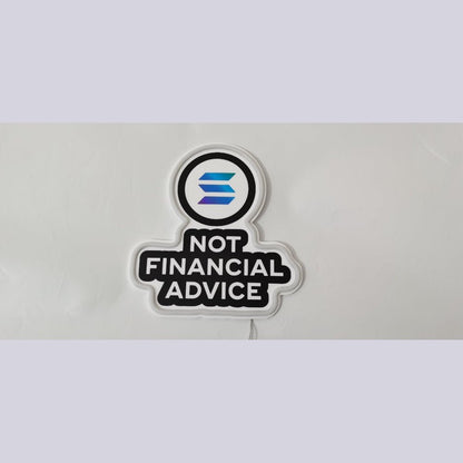 Solana Not Finanacial Advice Black Edition Led Neon Sign - Shineneon