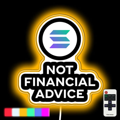 Solana Not Finanacial Advice Black Edition Led Neon Sign - Shineneon