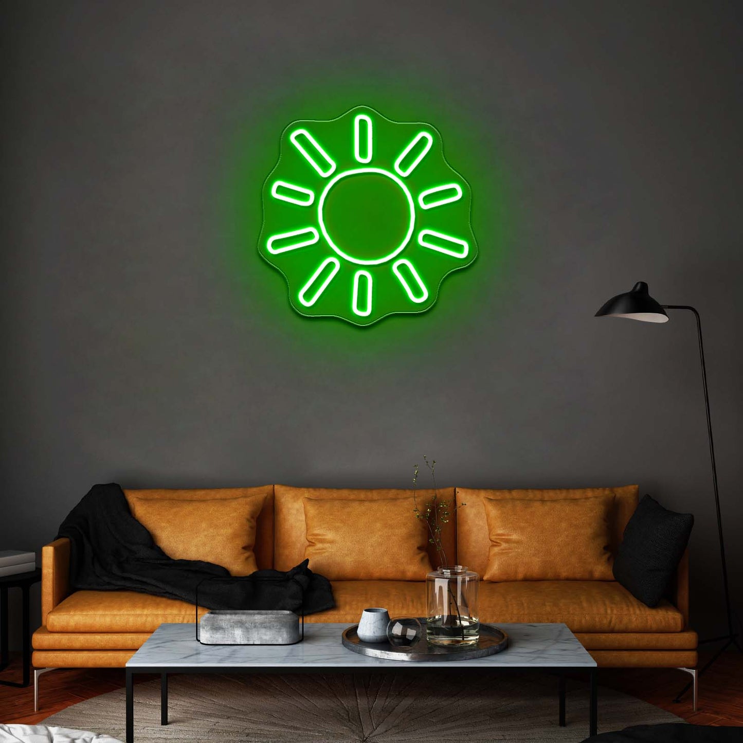 Solar Burst Sunny Led Neon Signs Wall Art