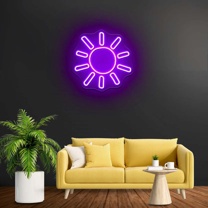 Solar Burst Sunny Led Neon Signs Wall Art