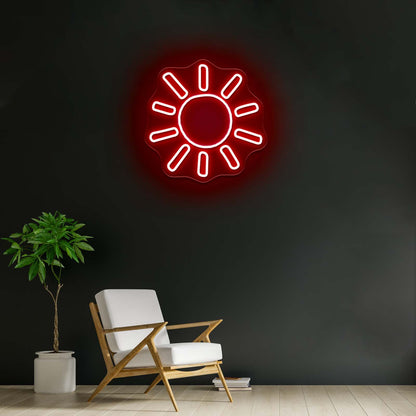 Solar Burst Sunny Led Neon Signs Wall Art