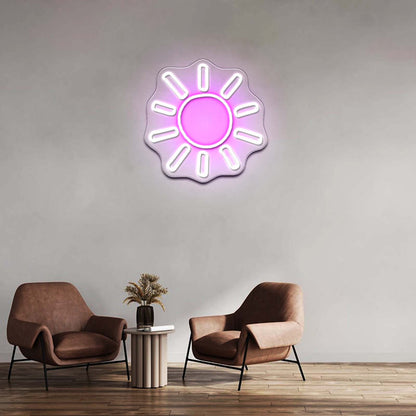 Solar Burst Sunny Led Neon Signs Wall Art