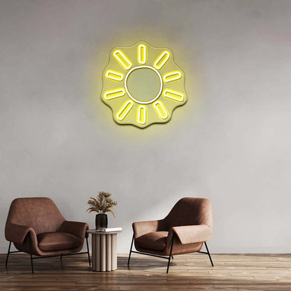 Solar Burst Sunny Led Neon Signs Wall Art