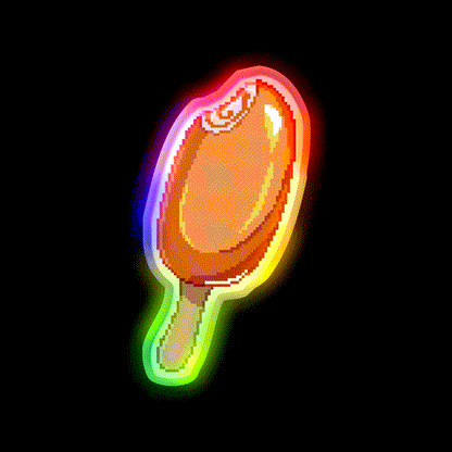 Solero Ice Cream Pixel Art Snack Food Led Neon Sign Rgb Color - LED neon sign close-up detail
