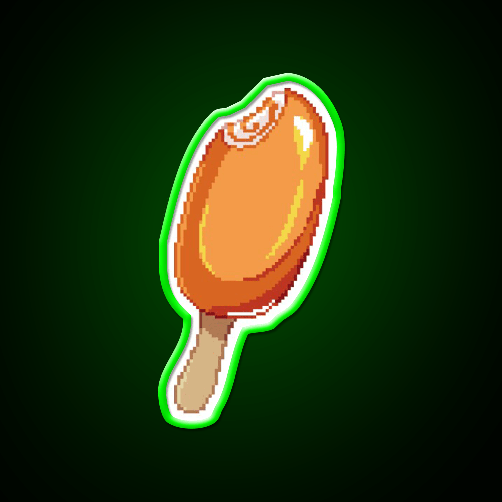 Solero Ice Cream Pixel Art Snack Food Led Neon Sign Rgb Color - Shineneon