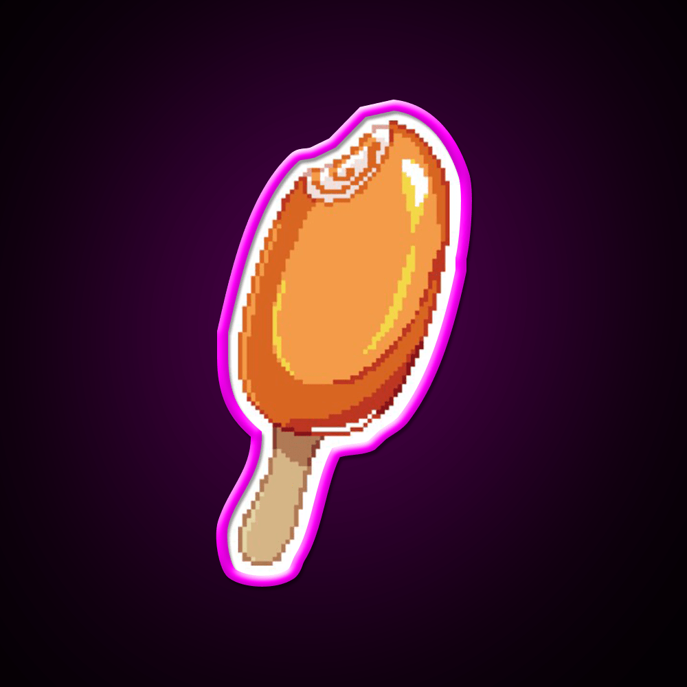 Solero Ice Cream Pixel Art Snack Food Led Neon Sign Rgb Color - Shineneon