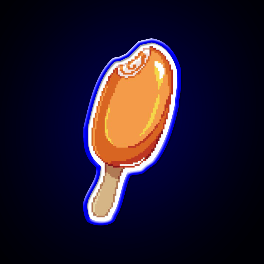 Solero Ice Cream Pixel Art Snack Food Led Neon Sign Rgb Color - Shineneon