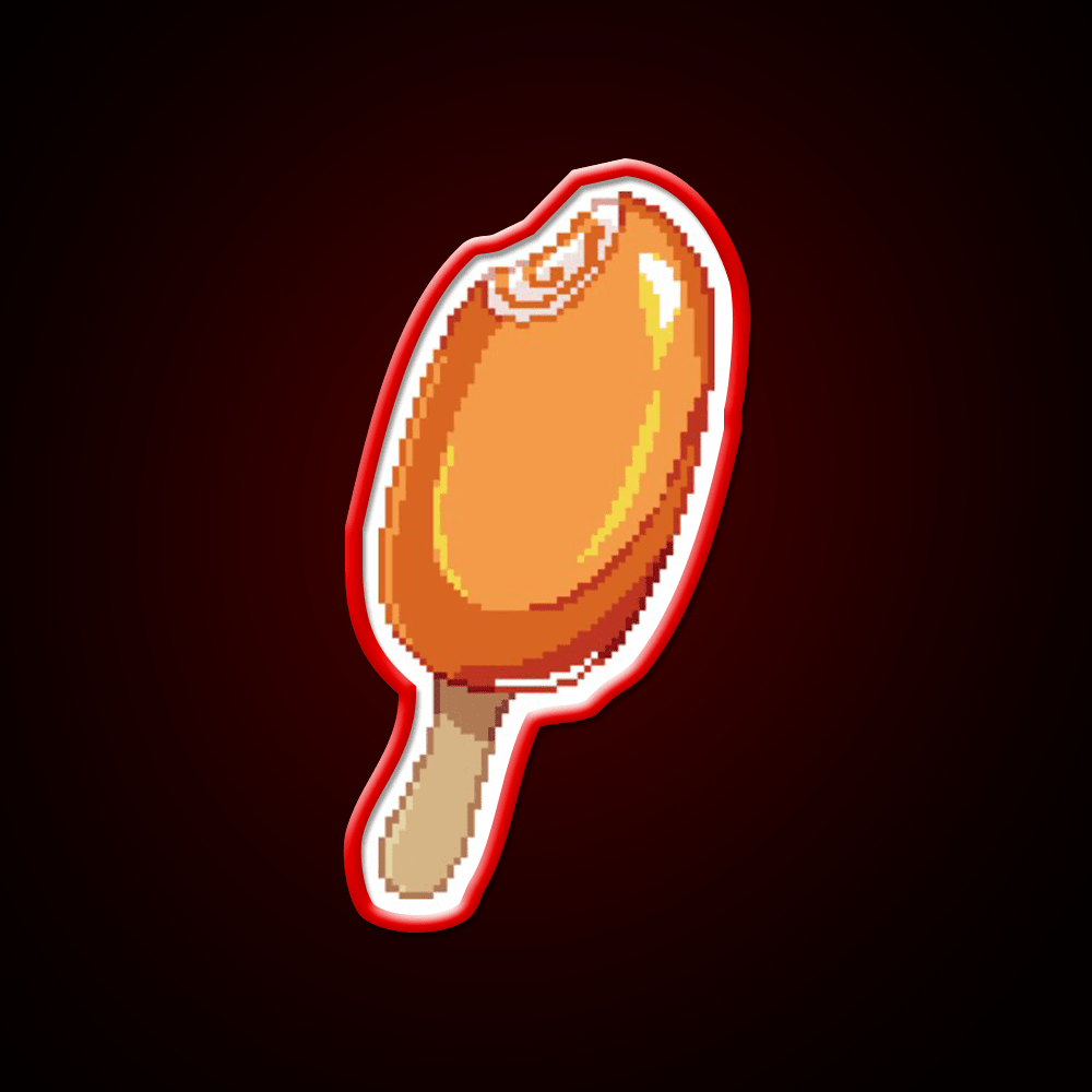 Solero Ice Cream Pixel Art Snack Food Led Neon Sign Rgb Color - Shineneon