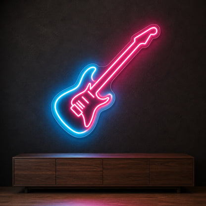 Solid Body Electric Guitar LED Neon Sign Garage Man Cave Neon Sign high-converting product image
