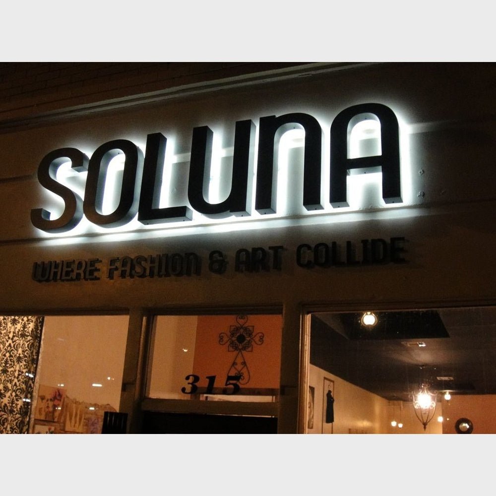 Soluna 3D Backlit Channel Letters Led Light Sign - Shineneon