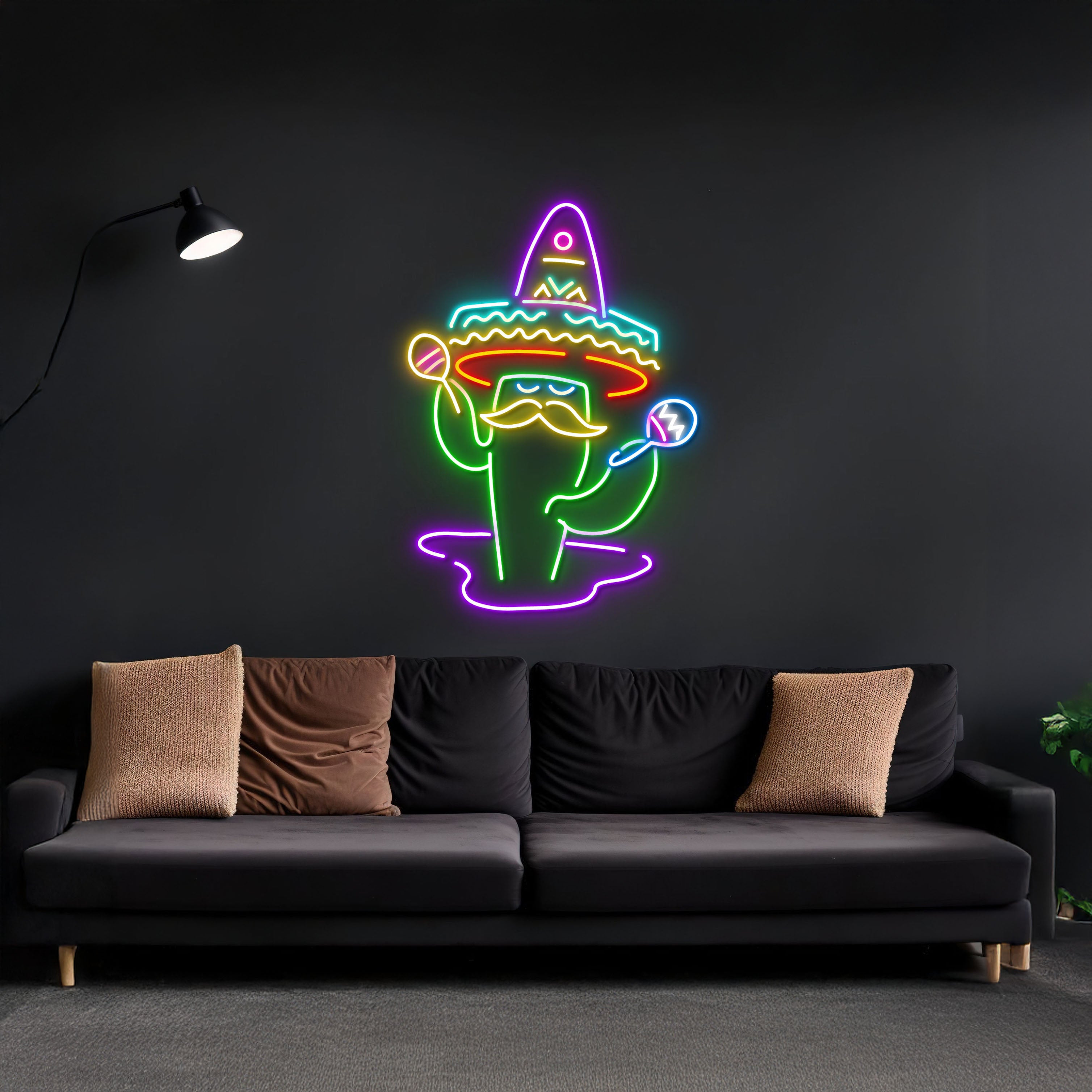 Sombrero Hat Cactus Led Neon Light | Shineneon