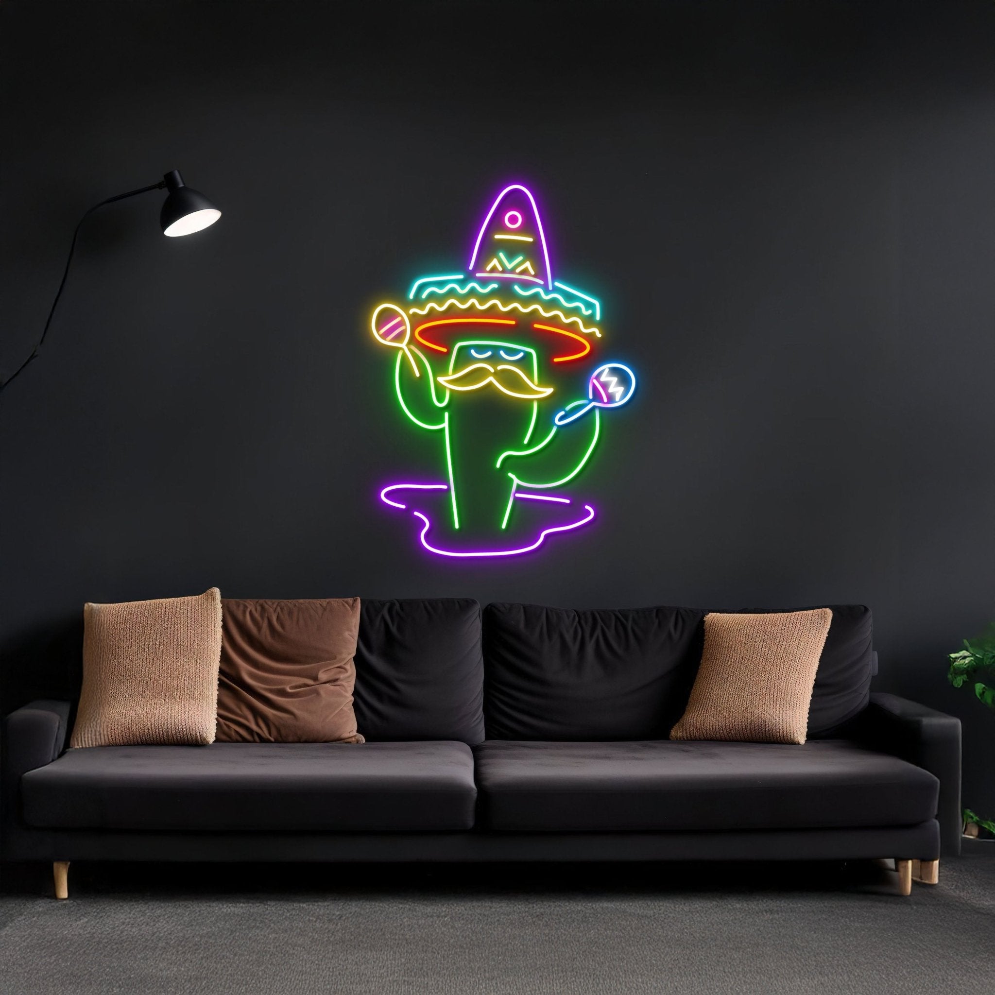Sombrero Hat Cactus Led Neon Light - Shineneon