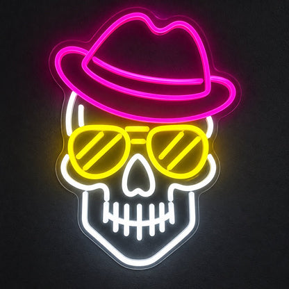 Sombrero Sunglasses Skull LED Neon Sign - Shineneon