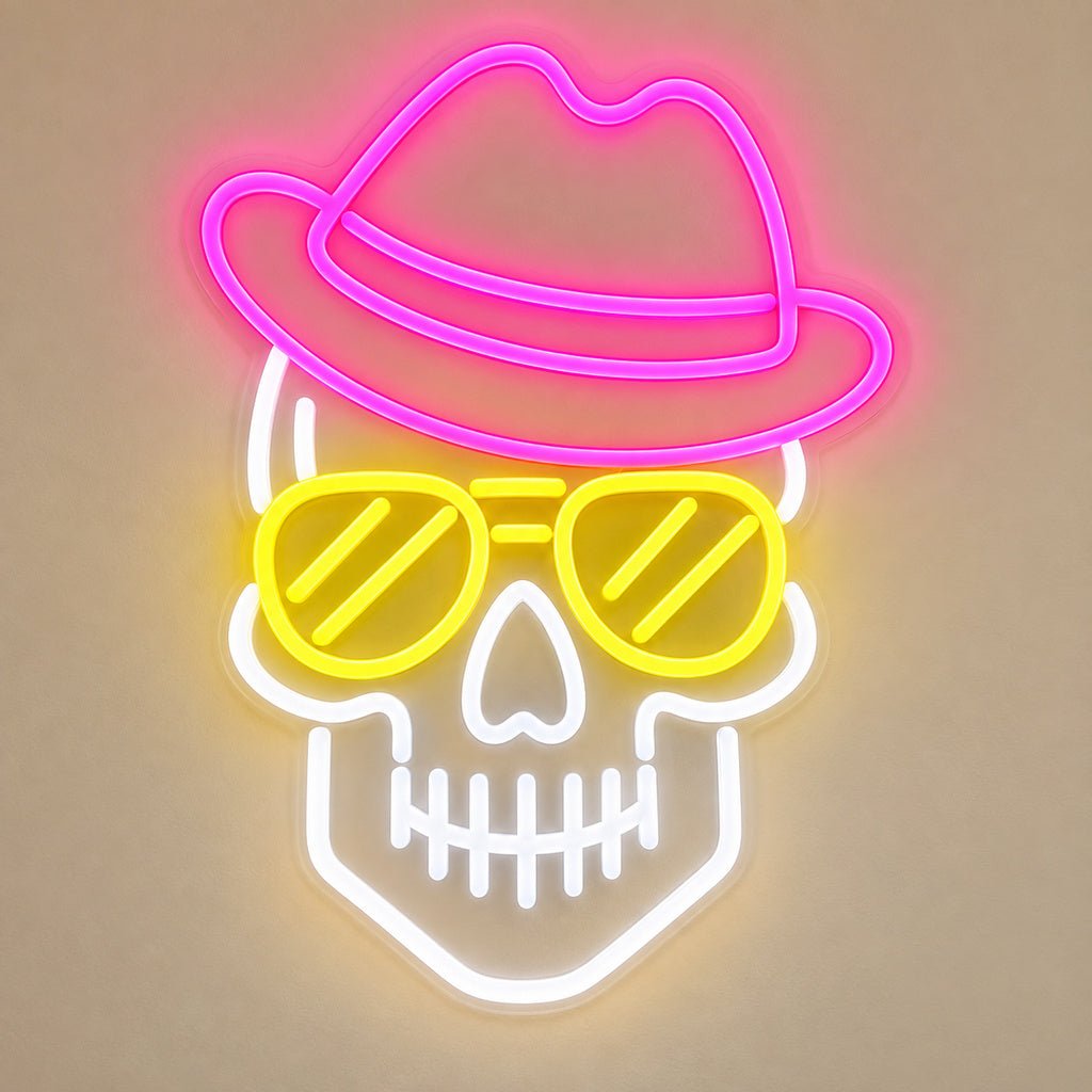 Sombrero Sunglasses Skull LED Neon Sign - Shineneon