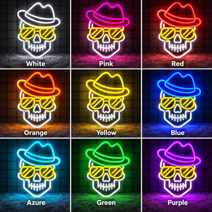 Sombrero Sunglasses Skull LED Neon Sign - Shineneon