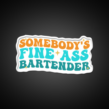 Somebodys Fine Ass Bartender Funny Saying Man Cave Bar Led Neon Sign Rgb Color
